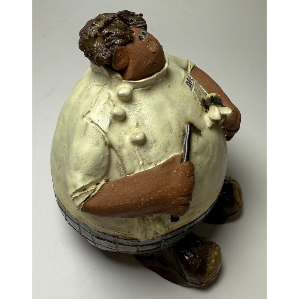 1984 Sara Meadows Clay Art Balloon People Dr B Dentist Molar Figurine Statue - Picture 3 of 6